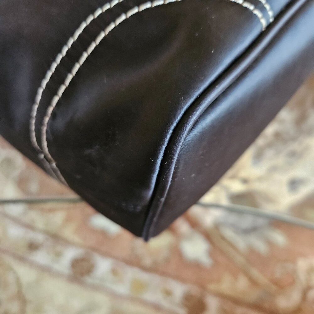 Coach Hampton Black Satin Hobo Handbag - Picture 9 of 12